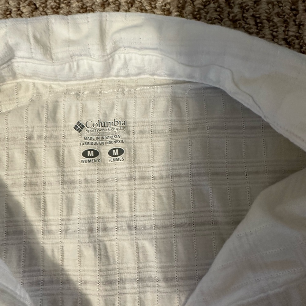 Columbia golf tee, white size medium